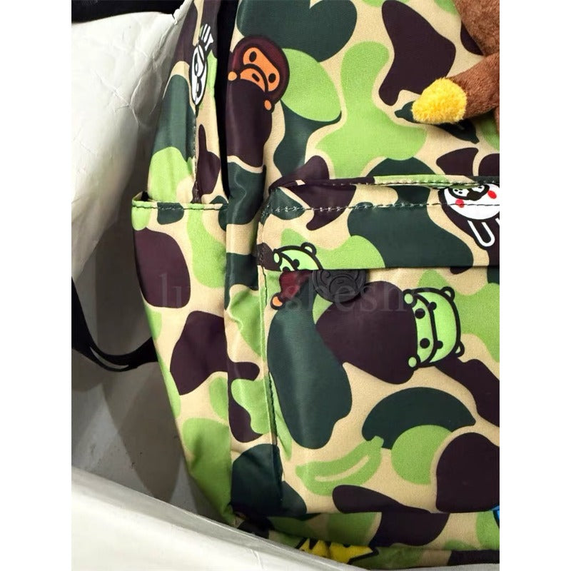 Bathing Ape Bape Bag Camouflage Little Monkey Backpack Small School Bag Backpack Female