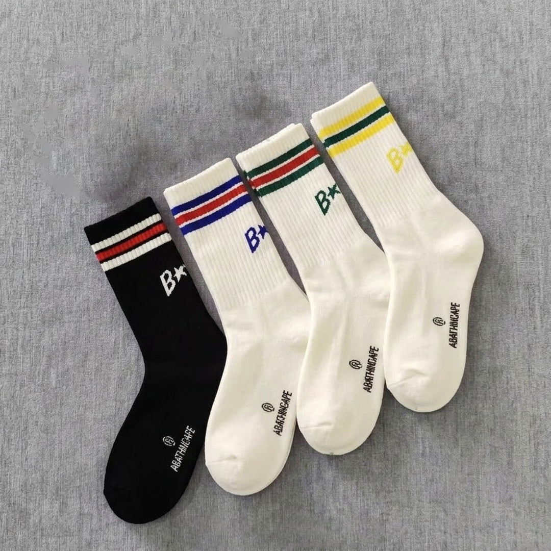 Bathing Ape Bape Socks ape head socks men and women medium tube towel bottom outdoor actual combat elite training sports basketball socks