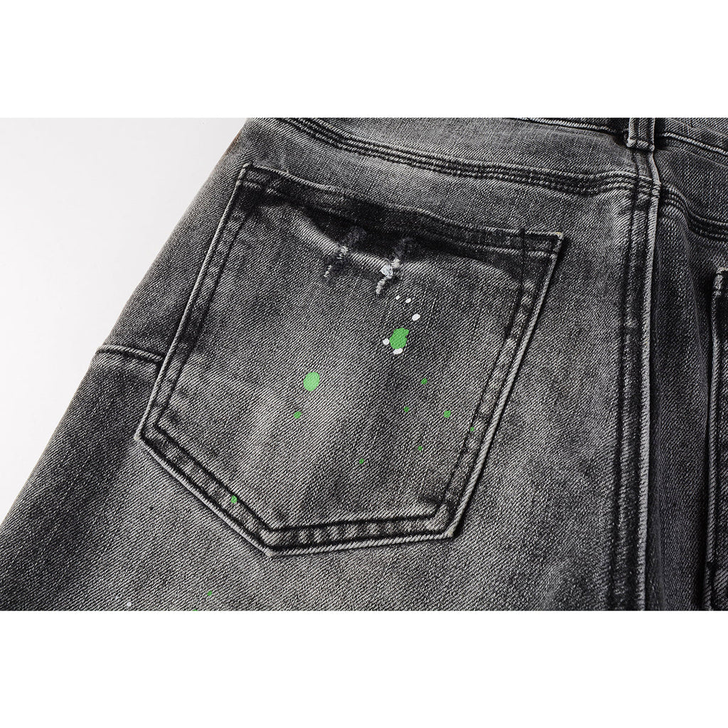 Mens trendy purple jeans, 100% cotton Pure Cotton High Street Trend