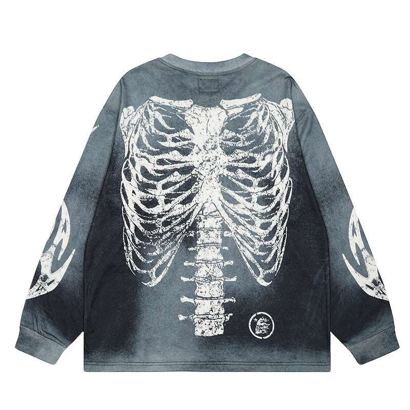 HS Long Sleeve Shirts Hip-hop loose oversize
