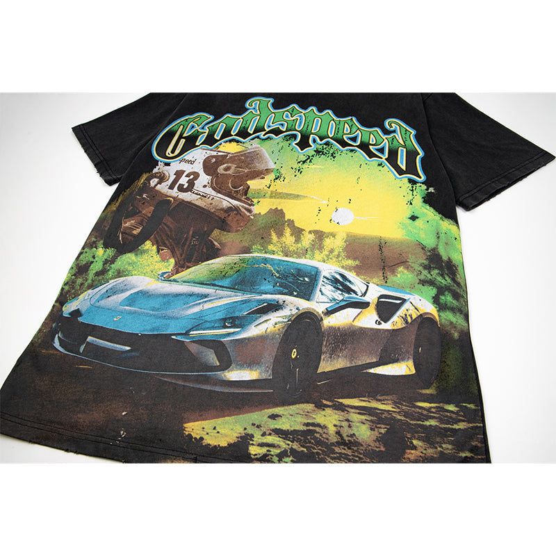 Godspeed T-Shirt Retro Fantasy Pattern