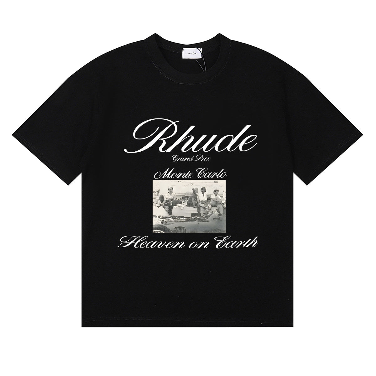 Rhude T Shirts Heave on Earth Printed Cotton Casual Short Sleeve Men and Women