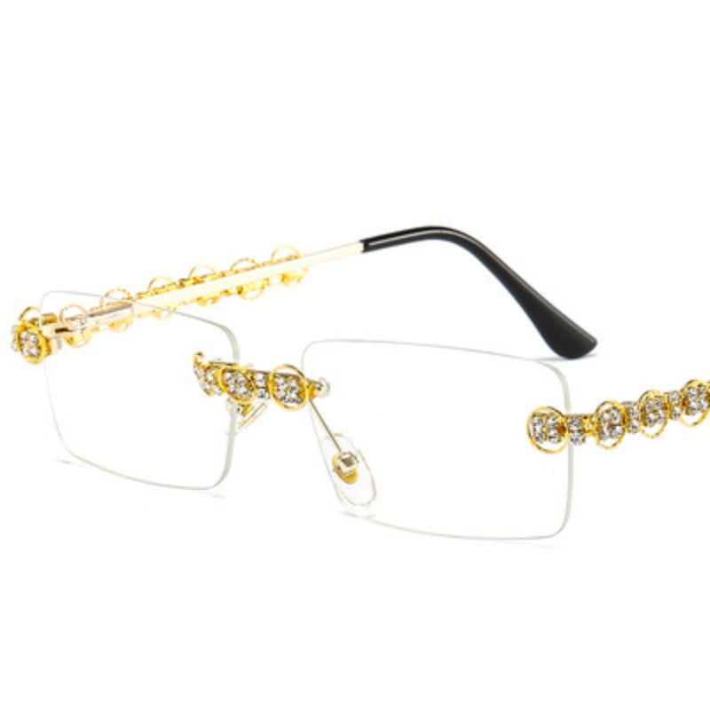 Trendy punk glasses square sunshade uv protection