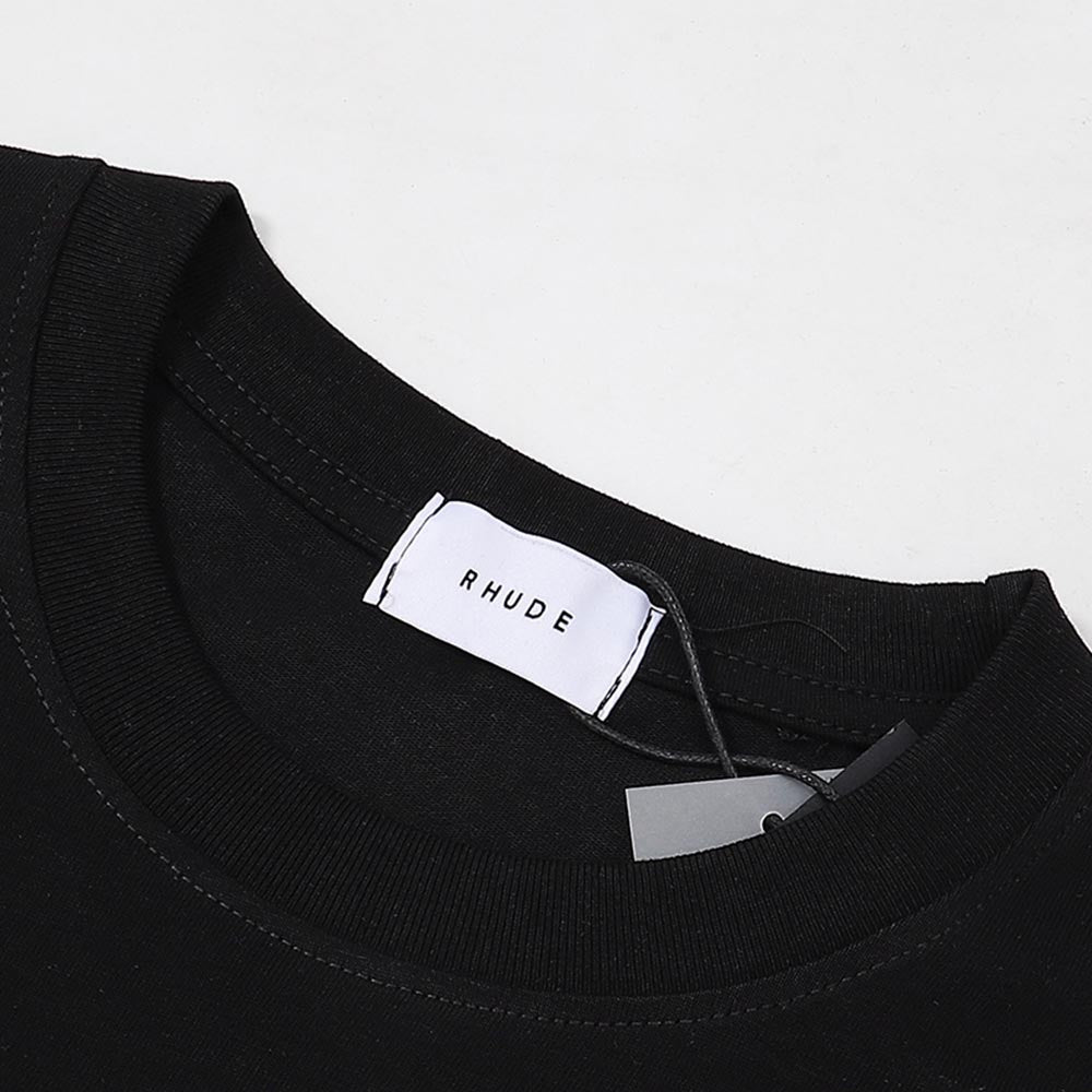 Rhude T Shirts Coconut Printed Cotton Casual Short Sleeve Men and Women