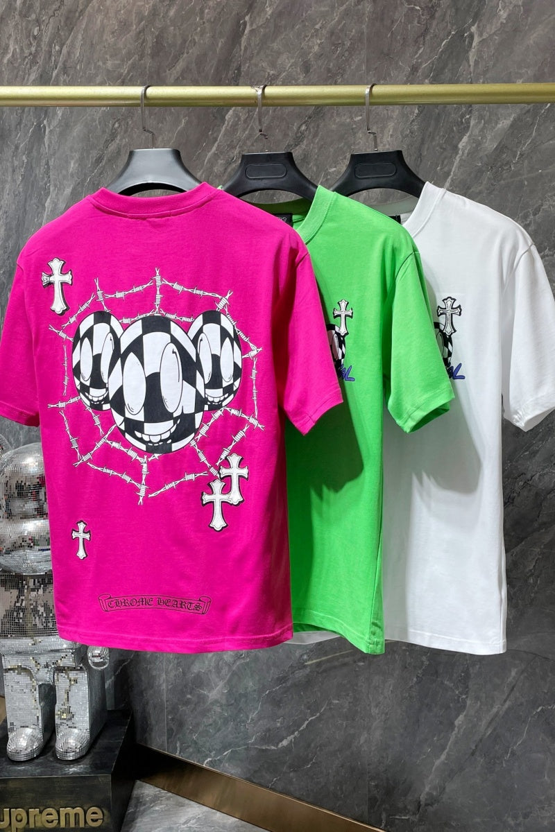 Chrome heart T shirts High-quality 100% cotton streetwear