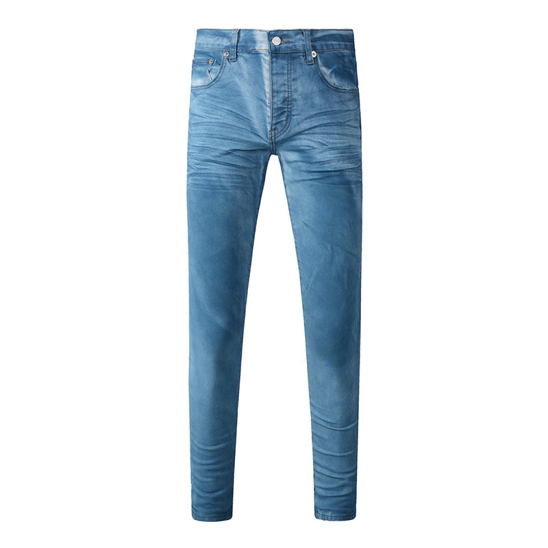 Mens trendy purple jeans, 100% cotton Pure Cotton High Street Trend