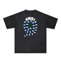 Amiri Washed Distressed T Shirt Printed Trendy Pure Cotton