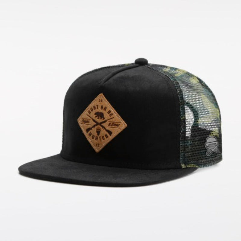 Trendy flat brimmed snapback hats hunting cap spring and summer camouflage mesh breathable