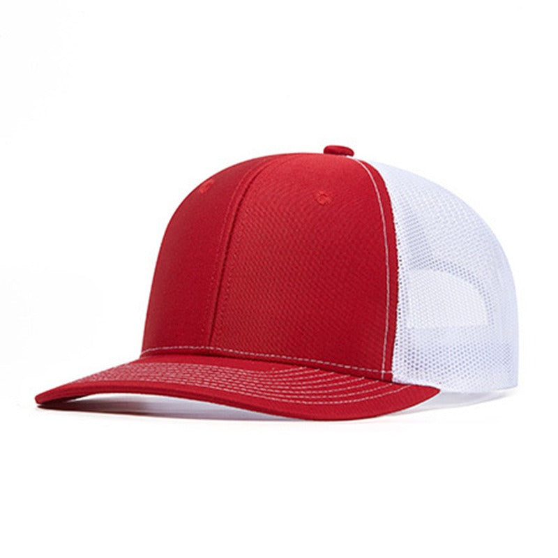 Trendy flat brimmed snapback hats sunshade net hat