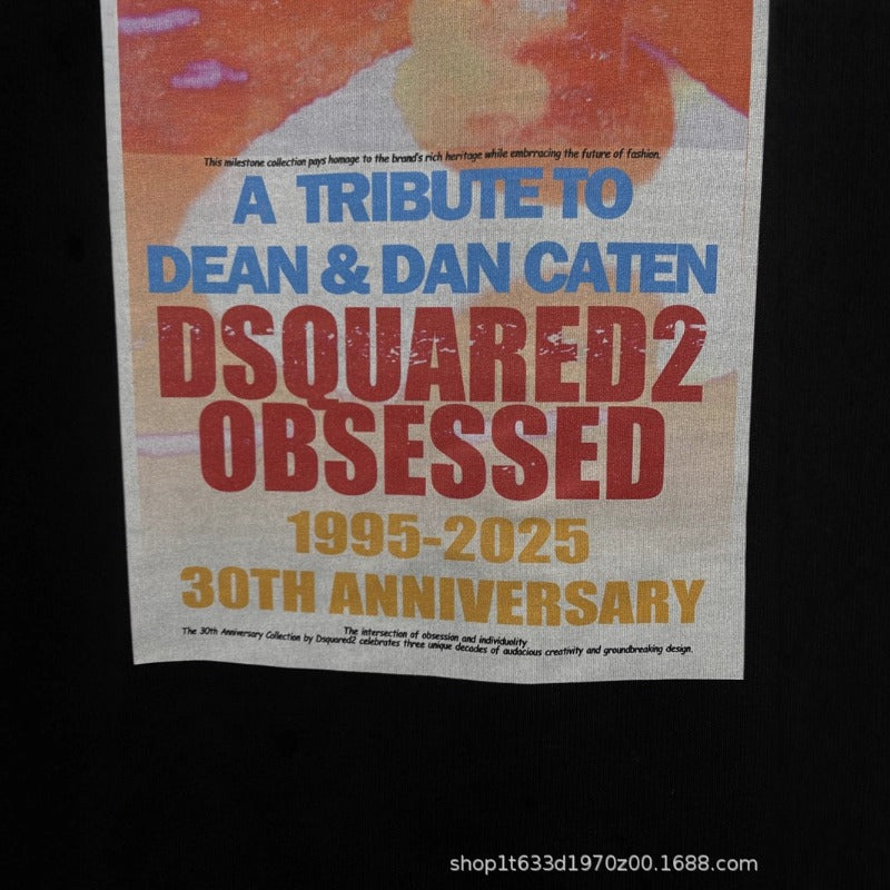 DSQ2 T Shirts Retro Printing Trendy Brand