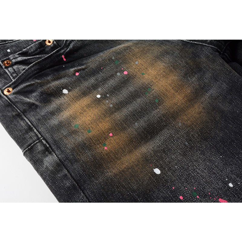 Mens trendy purple jeans, 100% cotton Pure Cotton High Street Trend