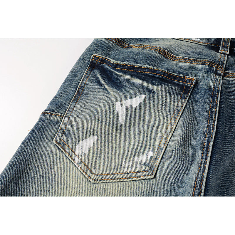 Mens trendy purple jeans, 100% cotton Pure Cotton High Street Trend