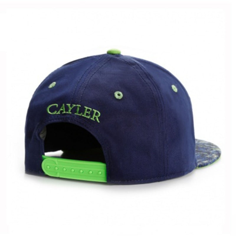 Trendy flat brimmed snapback hats holding cigarette for sunshade