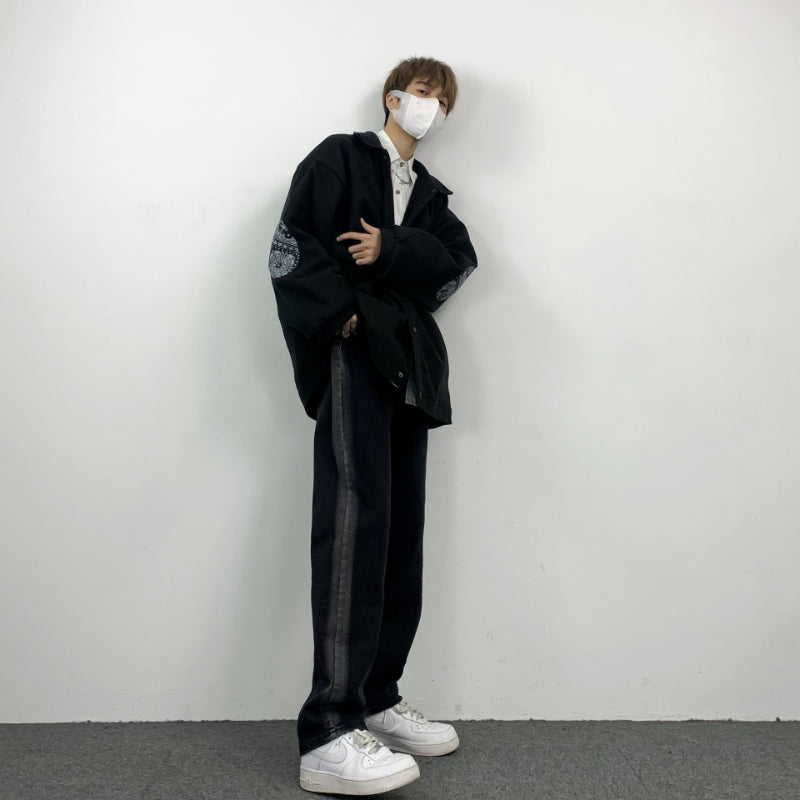 Men Jeans Hip Hop Straight Slimming Loose Jeans