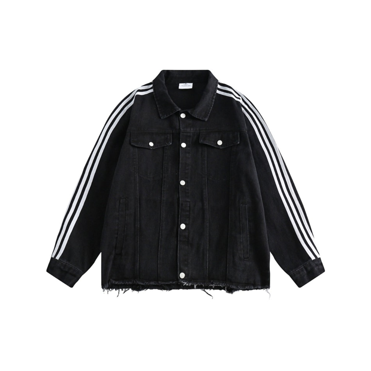 Unisex Jacket Retro Loose Black Denim Jacket Men and Women Couple Jacket