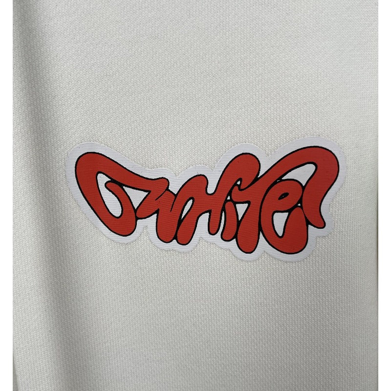 OW  hoodie Colorful graffiti Arrow Pattern Pullover Hood