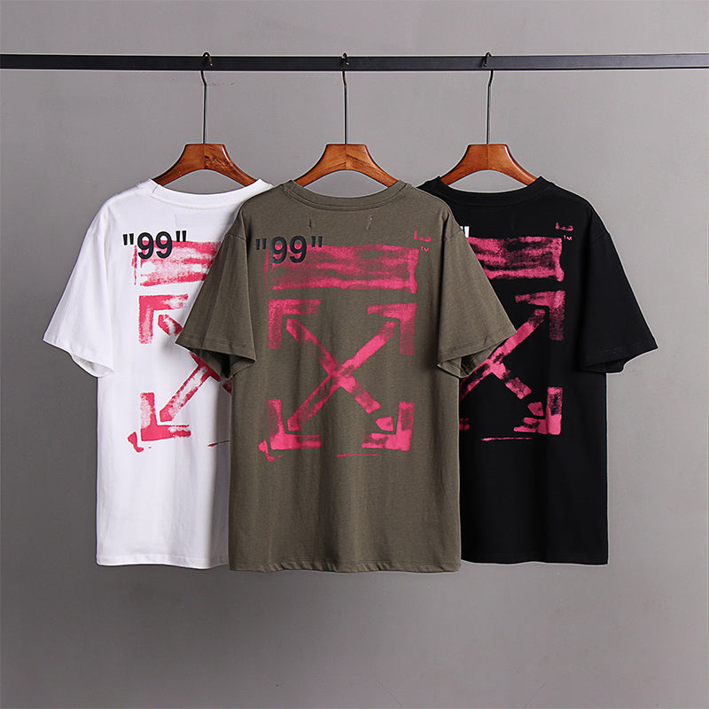 OW  t shirt OW Arrow Tape Streetwear