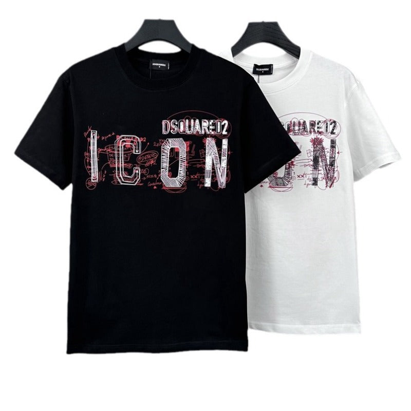 DSQ2 T Shirts Crew Neck Cotton Bottom Shirt