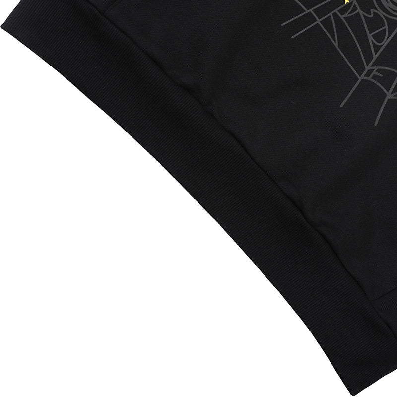 Sp5der Hoodie Cobweb Puff Print Pure Cotton