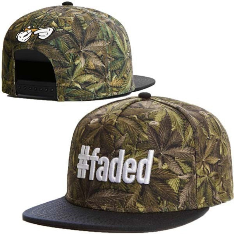 Trendy flat brimmed snapback hats breathable adjustable sunshade