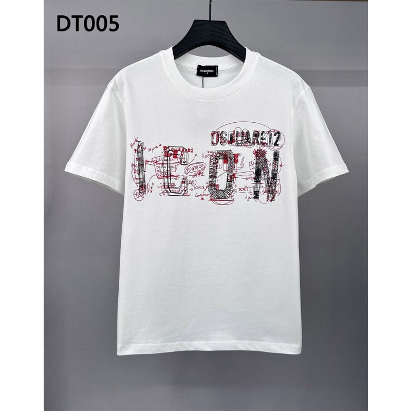 DSQ2 T Shirts Crew Neck Cotton Bottom Shirt