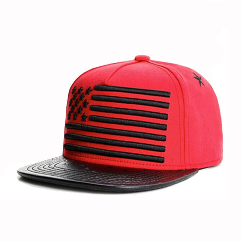 Trendy flat brimmed snapback hats usa american flag