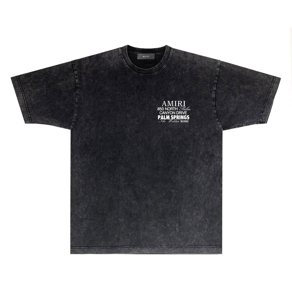 Amiri Washed Distressed T Shirt Printed Trendy Pure Cotton