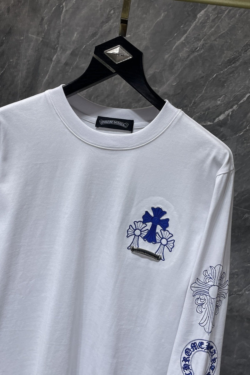 Chrome heart Long Sleeve Shirts High-quality 100% cotton streetwear