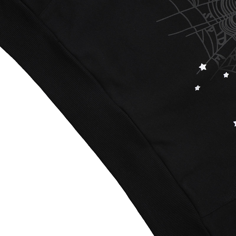 Sp5der Hoodie Cobweb Puff Print Pure Cotton