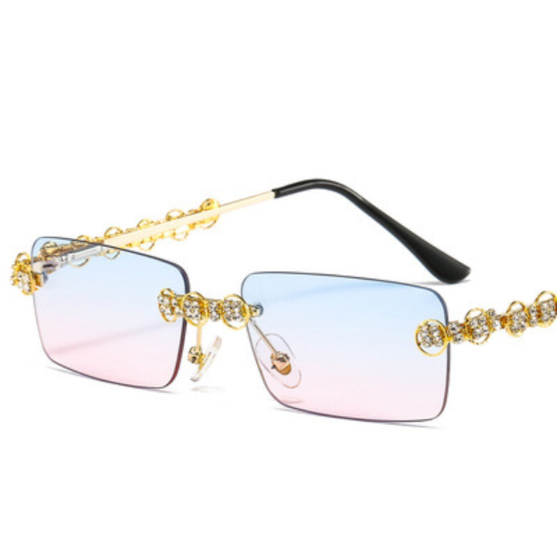 Trendy punk glasses square sunshade uv protection