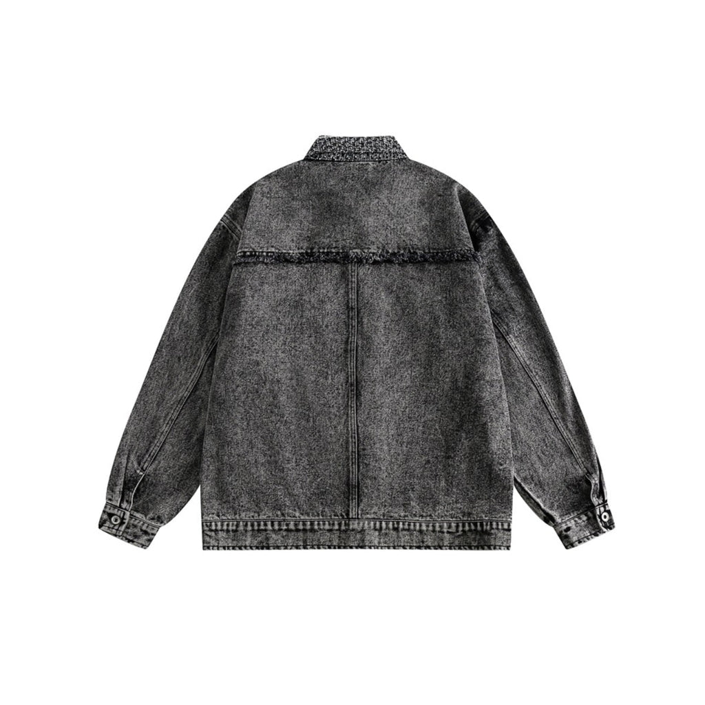 Unisex Jacket Spring and Autumn Denim Jacket Men and Women Loose Overalls
