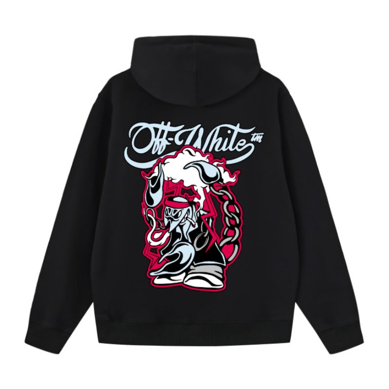 OW  hoodie cartoon scorpion alphabet pattern pullover hooded