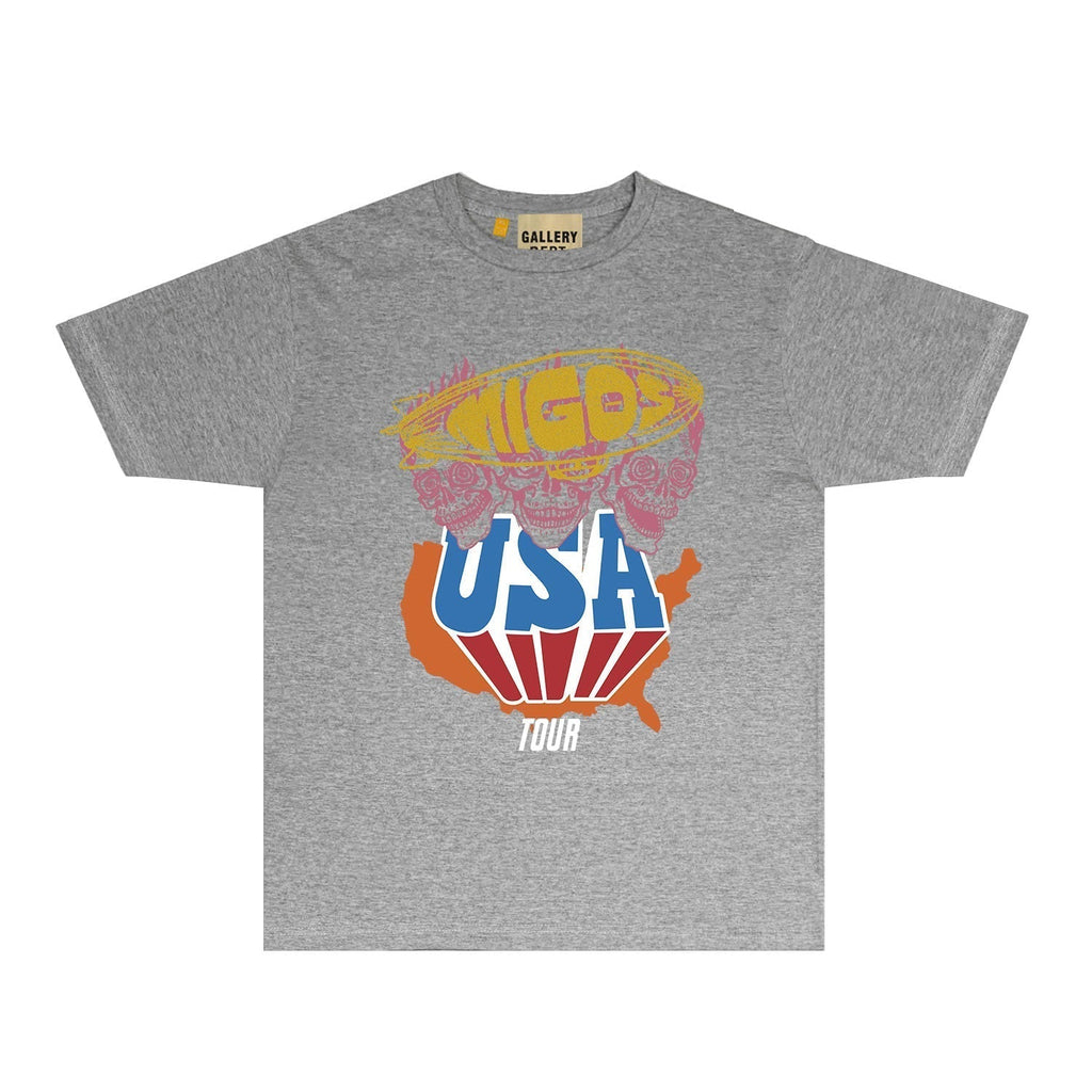 Gallery Dept T Shirt Retro Printed Loose Short-Sleeved Shirt (part2)