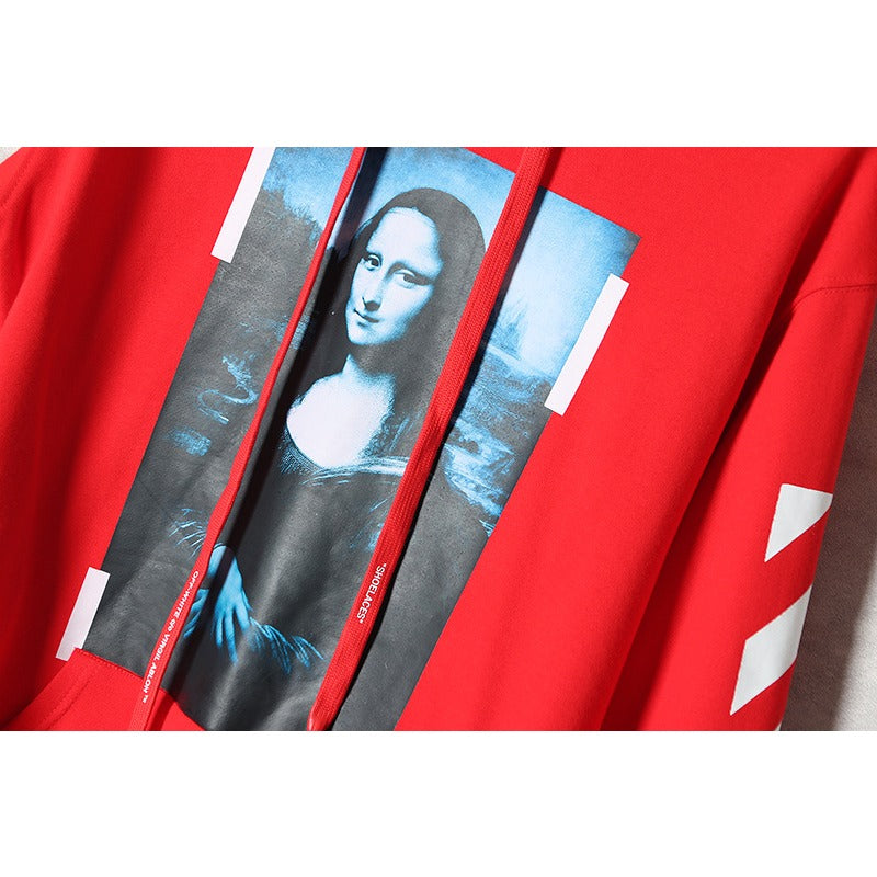OW hoodie Mona Lisa frame pattern hooded